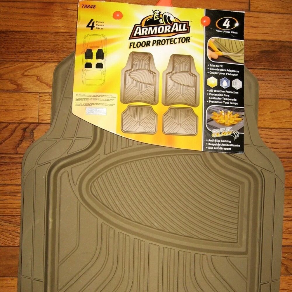 ArmorAll Floor Protector , 4 trim to fit front and rear floor mats